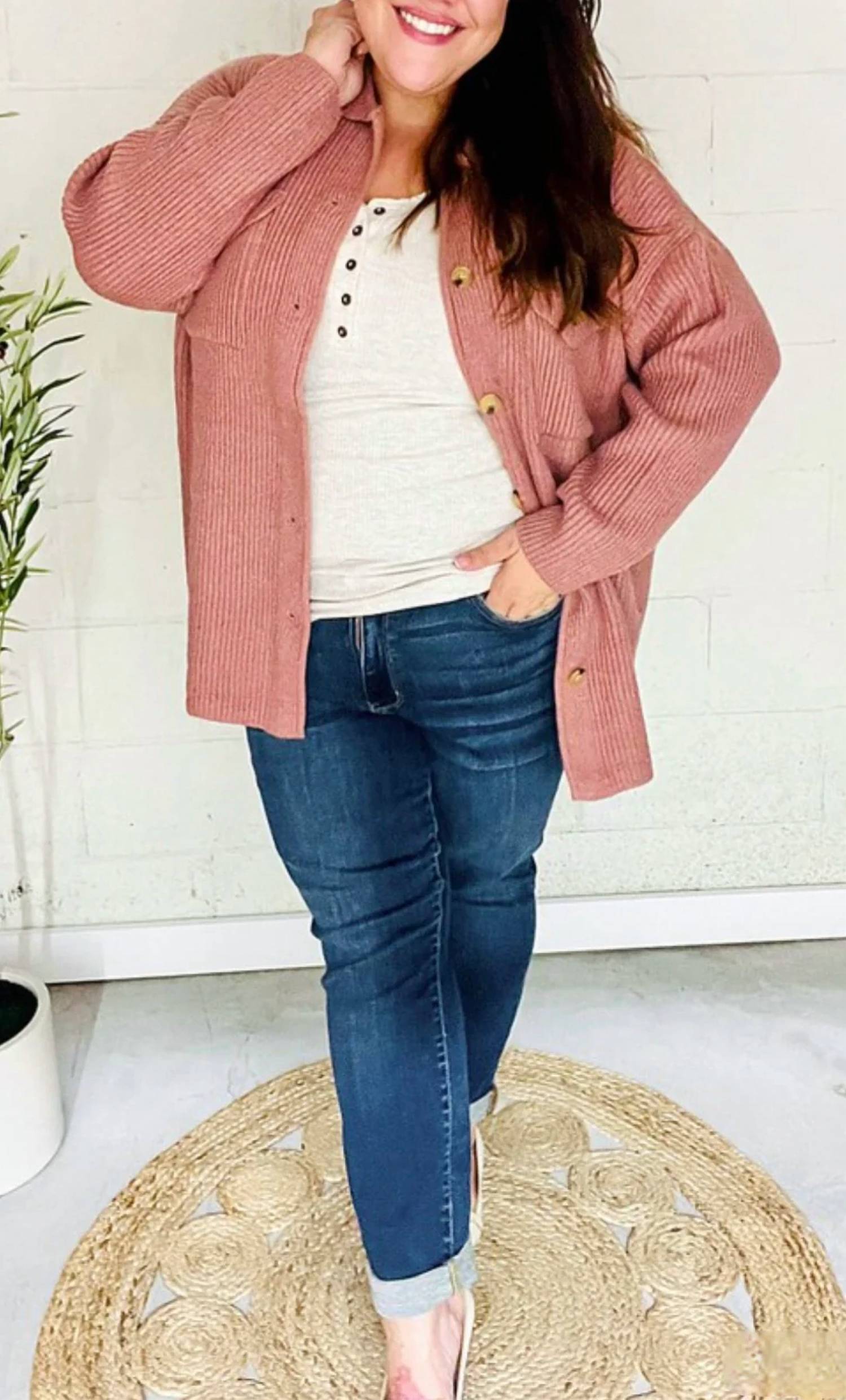 Entro - Sweater Shacket - Plus