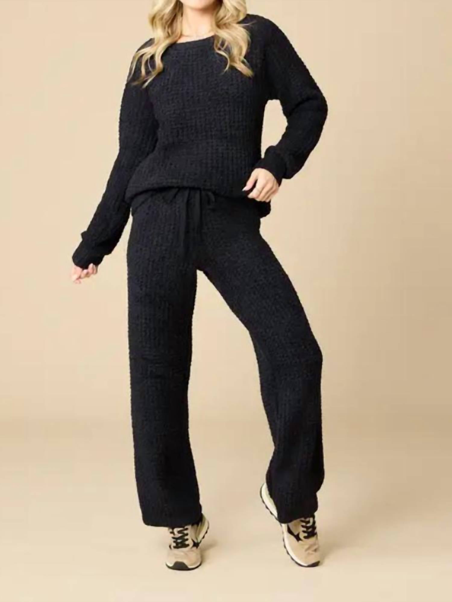 Softies - Marshmallow Waffle Boatneck Lounge Set