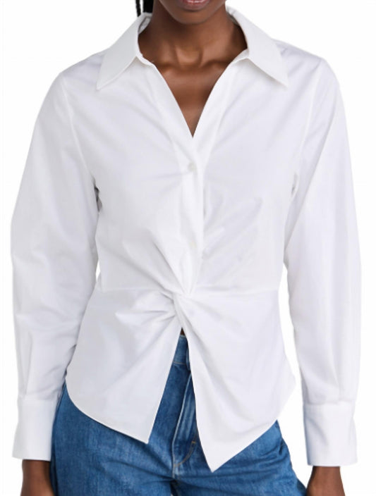 Something Navy - Twist Front Button Up