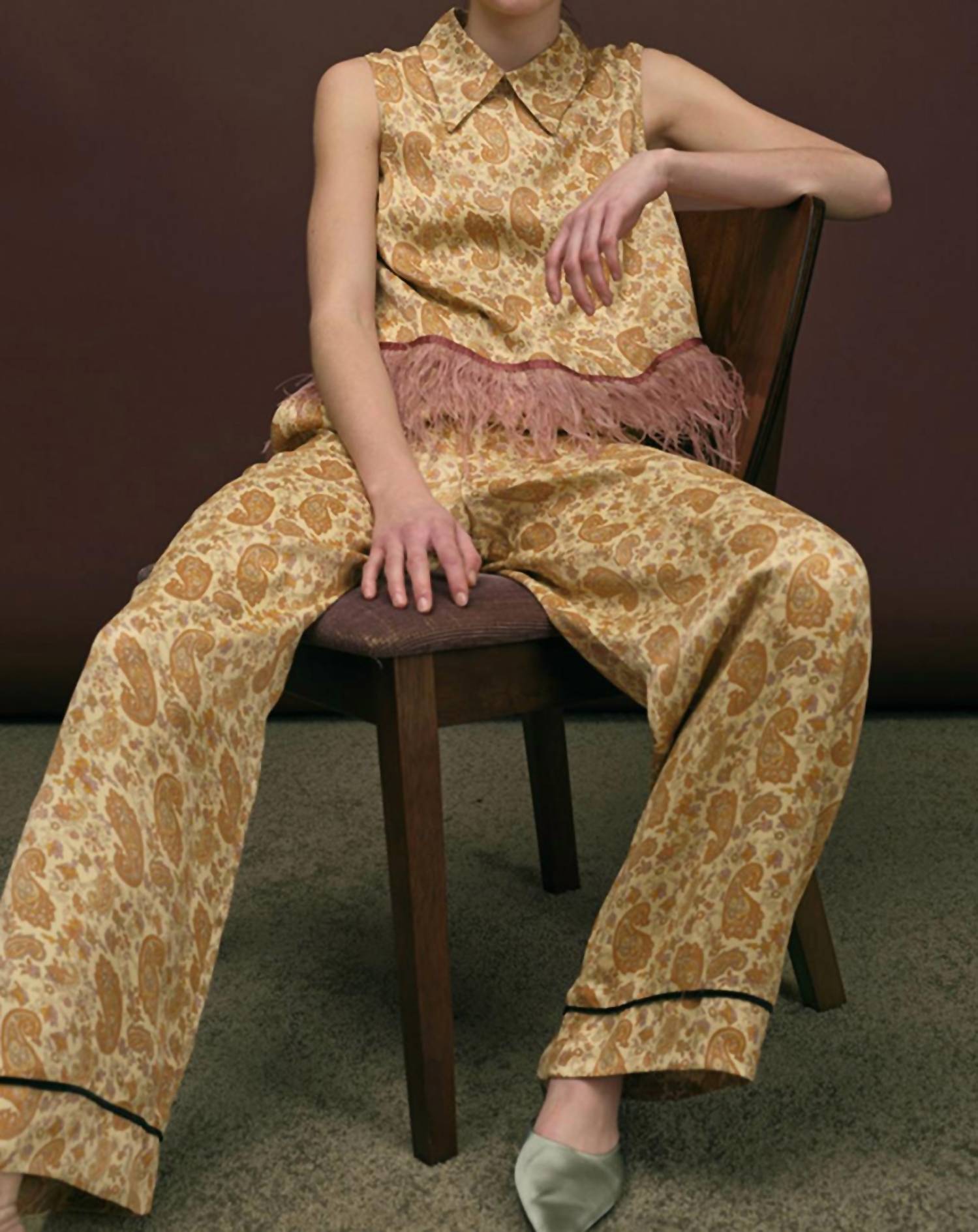 Maude - Paisley Print Wide Leg Pant
