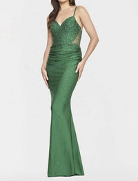 Faviana - Long Corsette Hotstone Maxi Dress