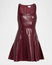 Milly - Faux Leather Mini Dress