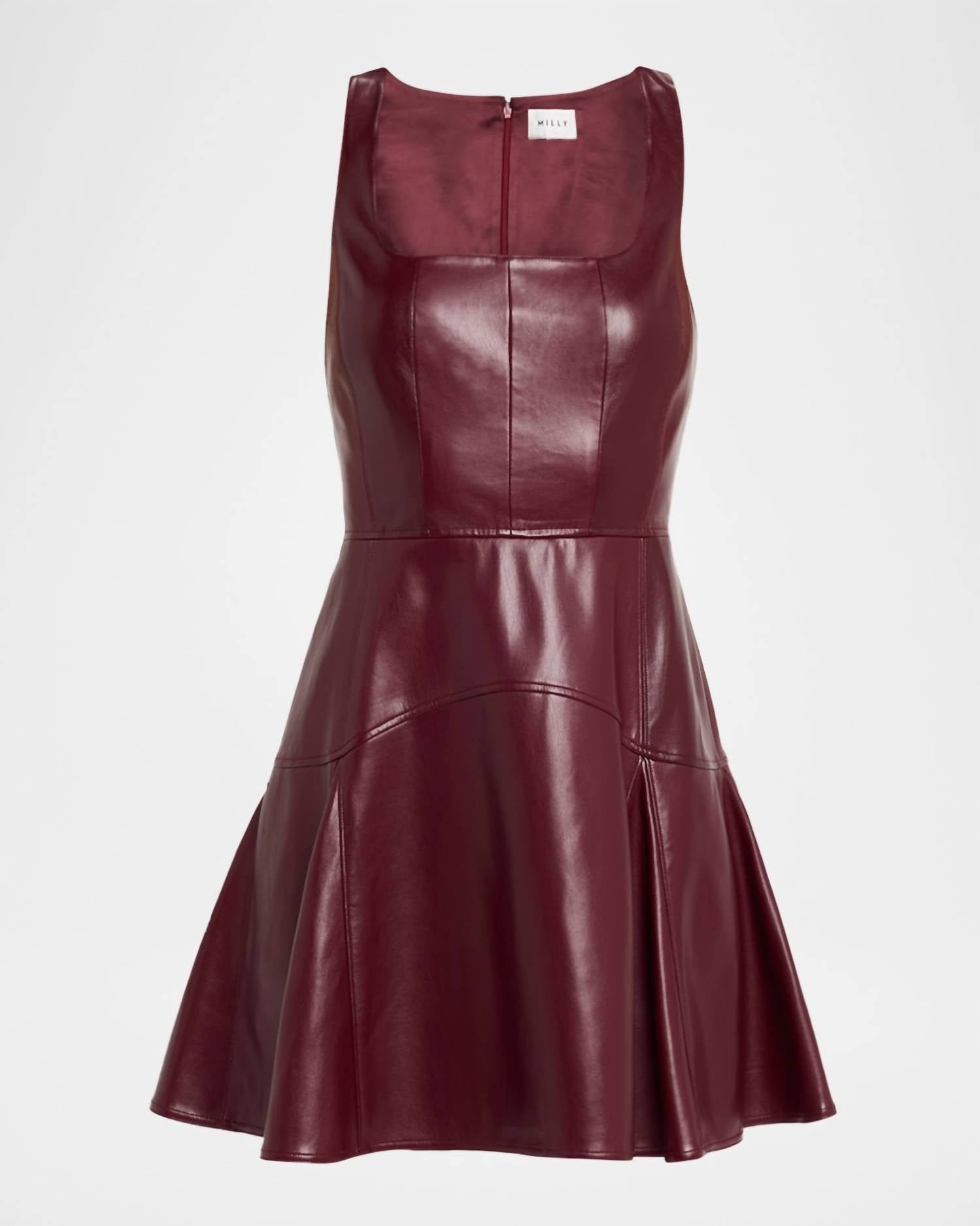 Milly - Faux Leather Mini Dress