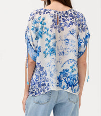 Johnny Was - RUCHED SLEEVE BLOUSE