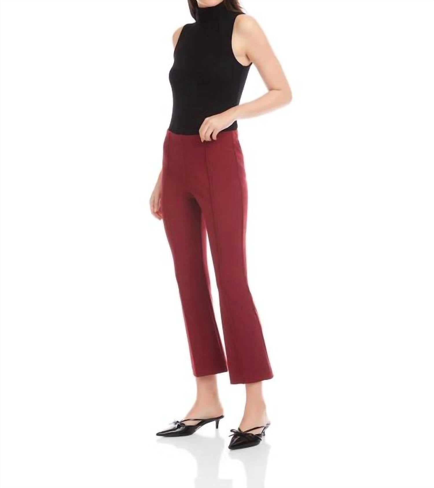Fifteen Twenty Sigourney Pintuck Pants in brick 1 - women's pants - detail view