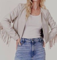 J. Society - Fringe Cropped Cardigan