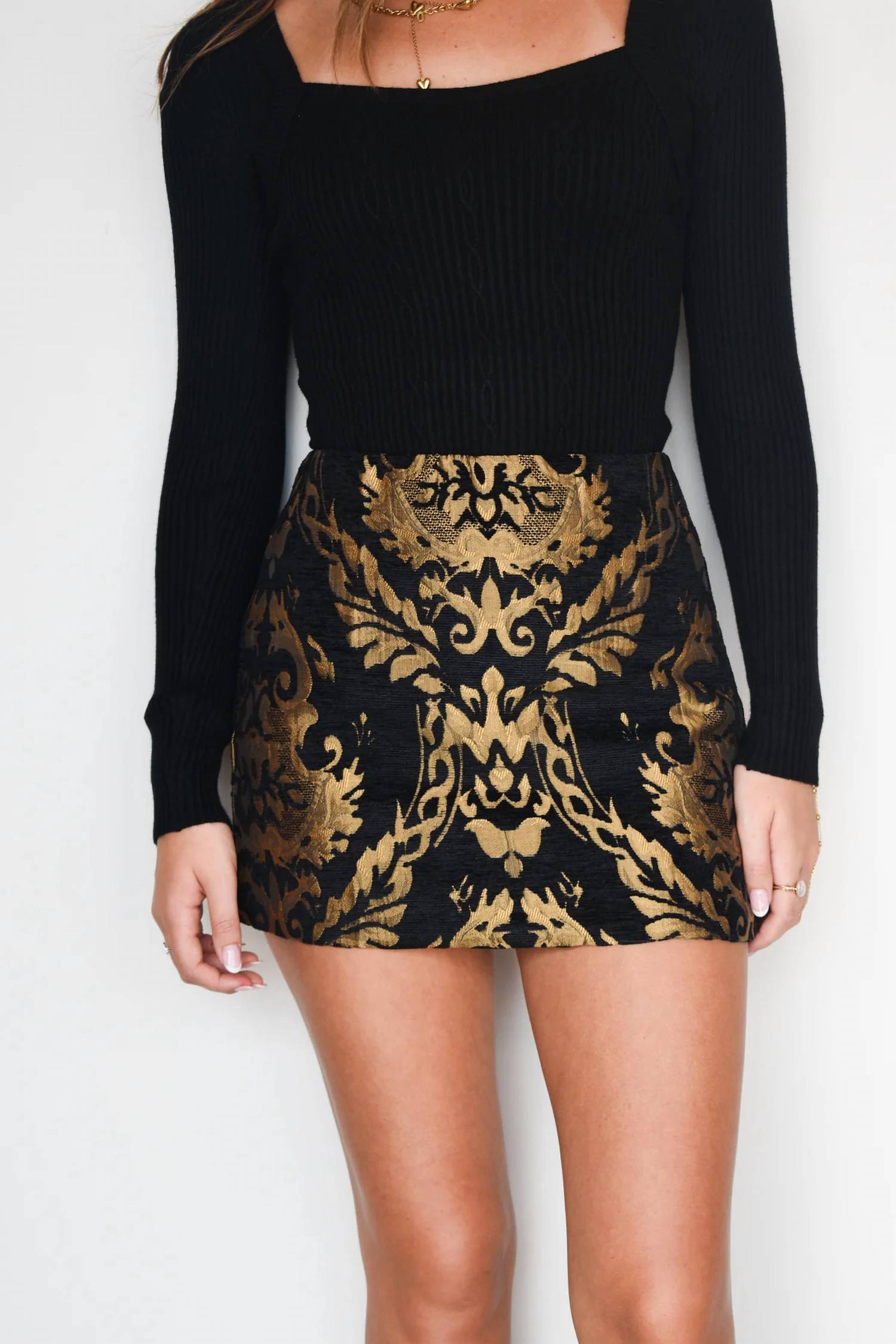 Sofie The Label - Carmine Jaquard Mini Skirt