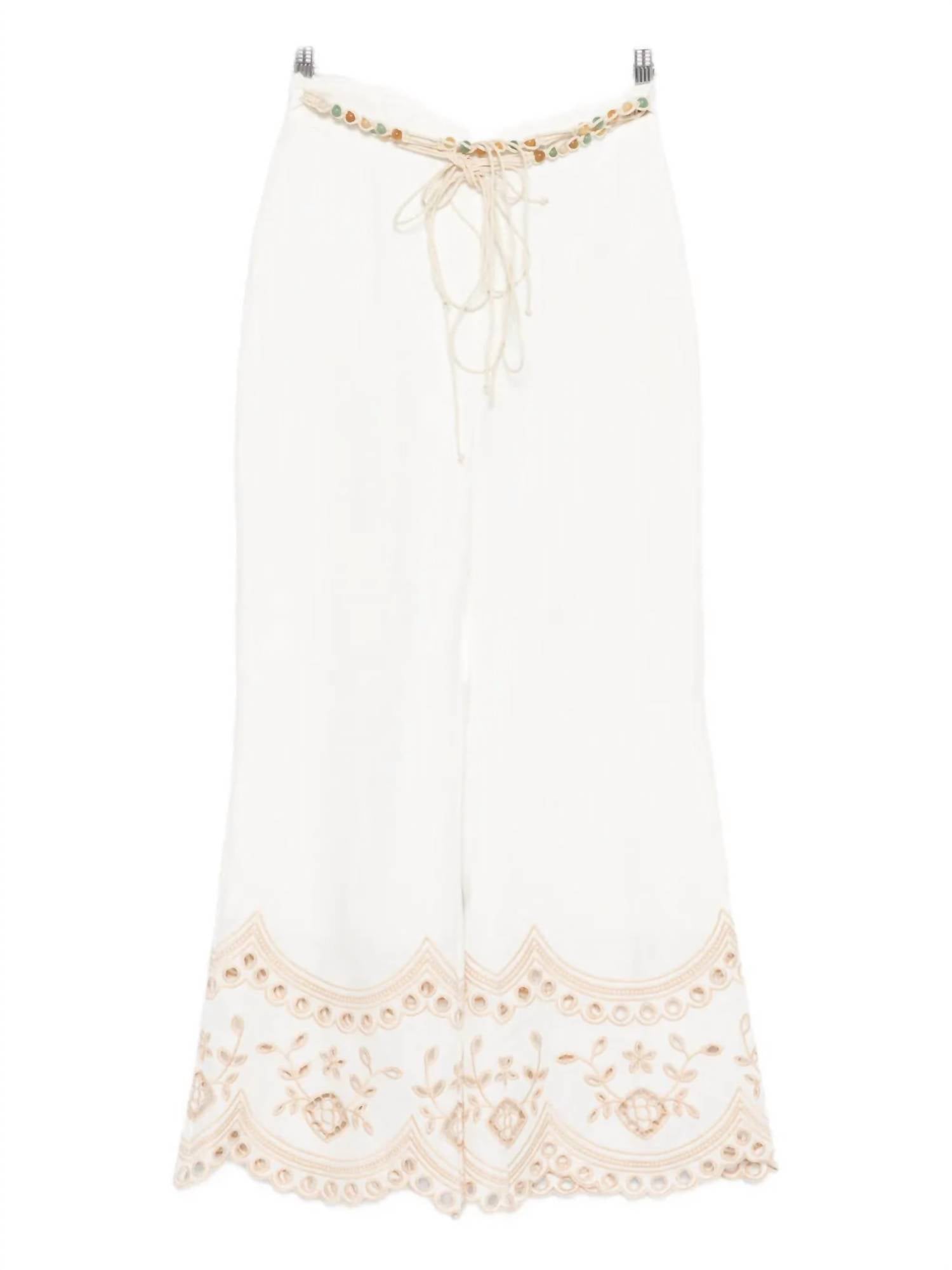 Zimmermann Wanderlust Flare Pants in ivory - women's pants - view 5