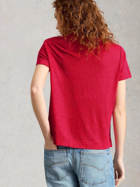 White Stuff - Susie V Neck Linen Tee
