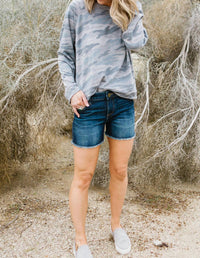 Lace-up Back Sweatshirt