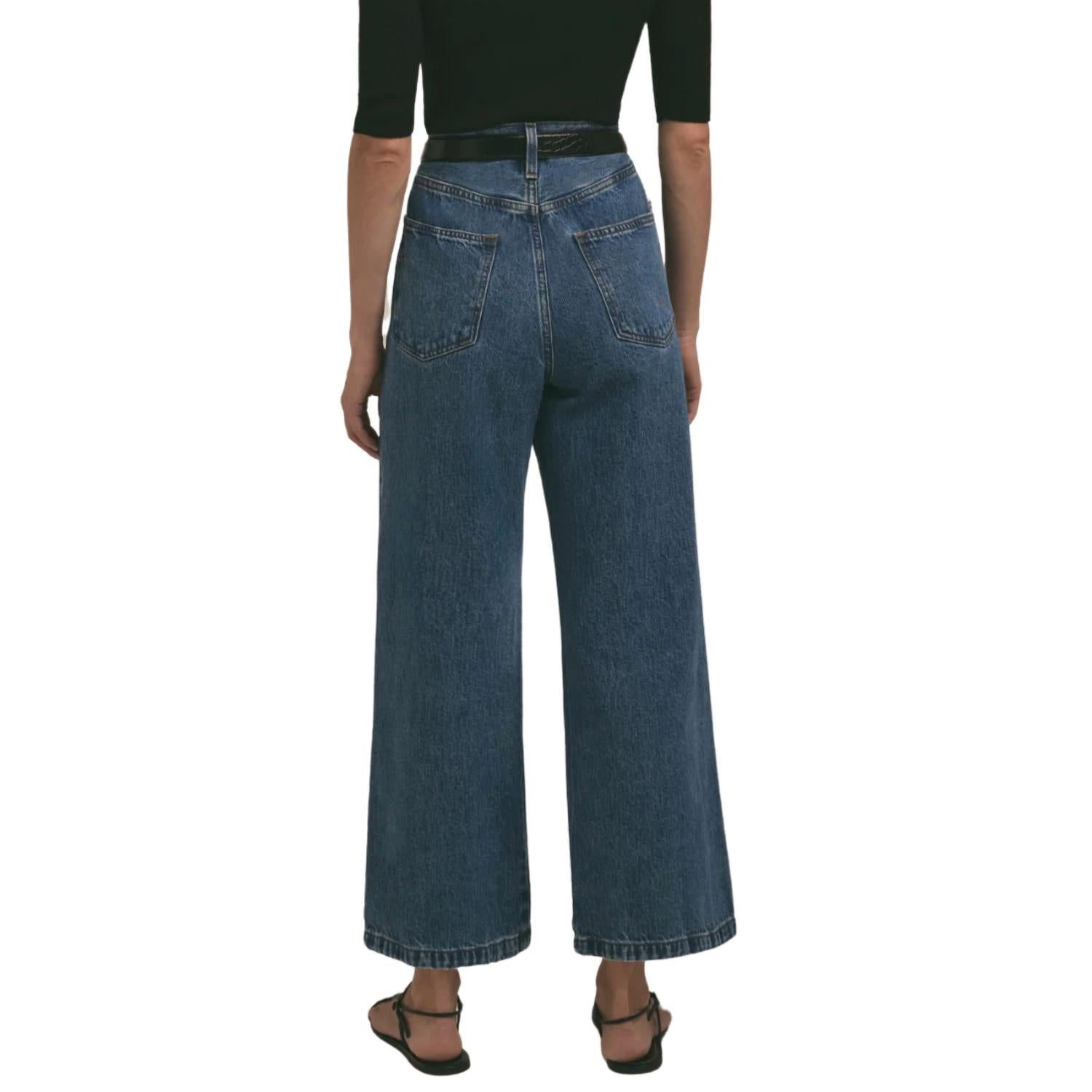 Favorite Daughter - Marsha Super High Rise Wide Leg Crop Jeans