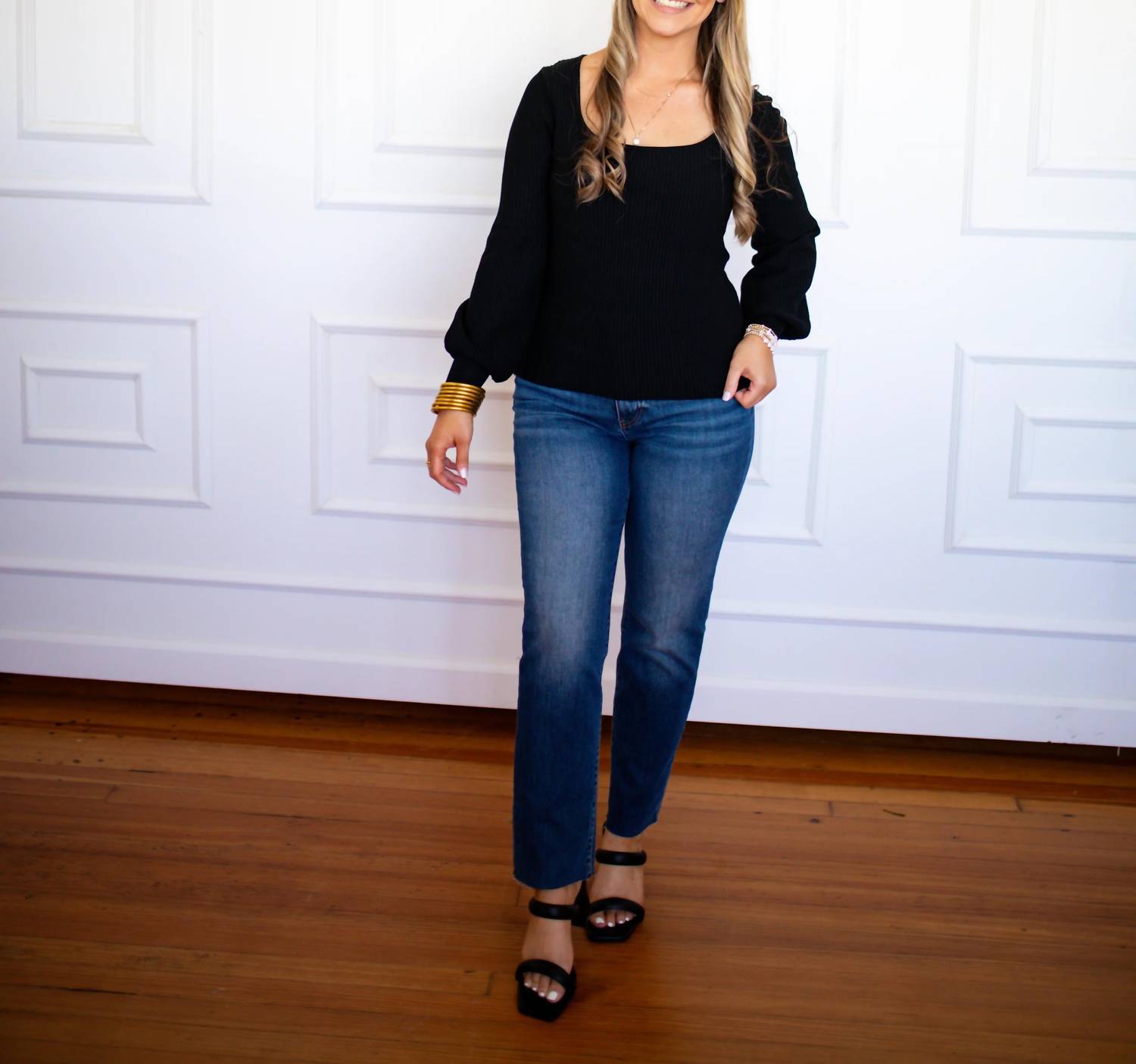 Another Love - Lincoln Peplum Sleeve Sweater