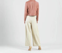 Clara Sunwoo - Liquid Leather Zip Cuff Moto Waist Jacket