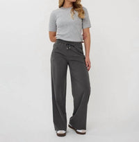 Esqualo - Tessina Rib Short Sleeve Studs Top