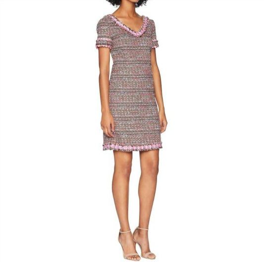 Boutique Moschino - Tweed Fringe Sheath Mini Dress