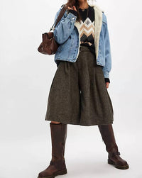 Free People Asher Cozy Denim Jacket in snowdrift wash - women's jacket - view 5