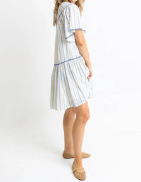 Karlie - Neutral Linen Tier Dress