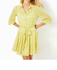 Lilly Pulitzer Melony Shirt Dress in jardin green zee bebe - women's dress