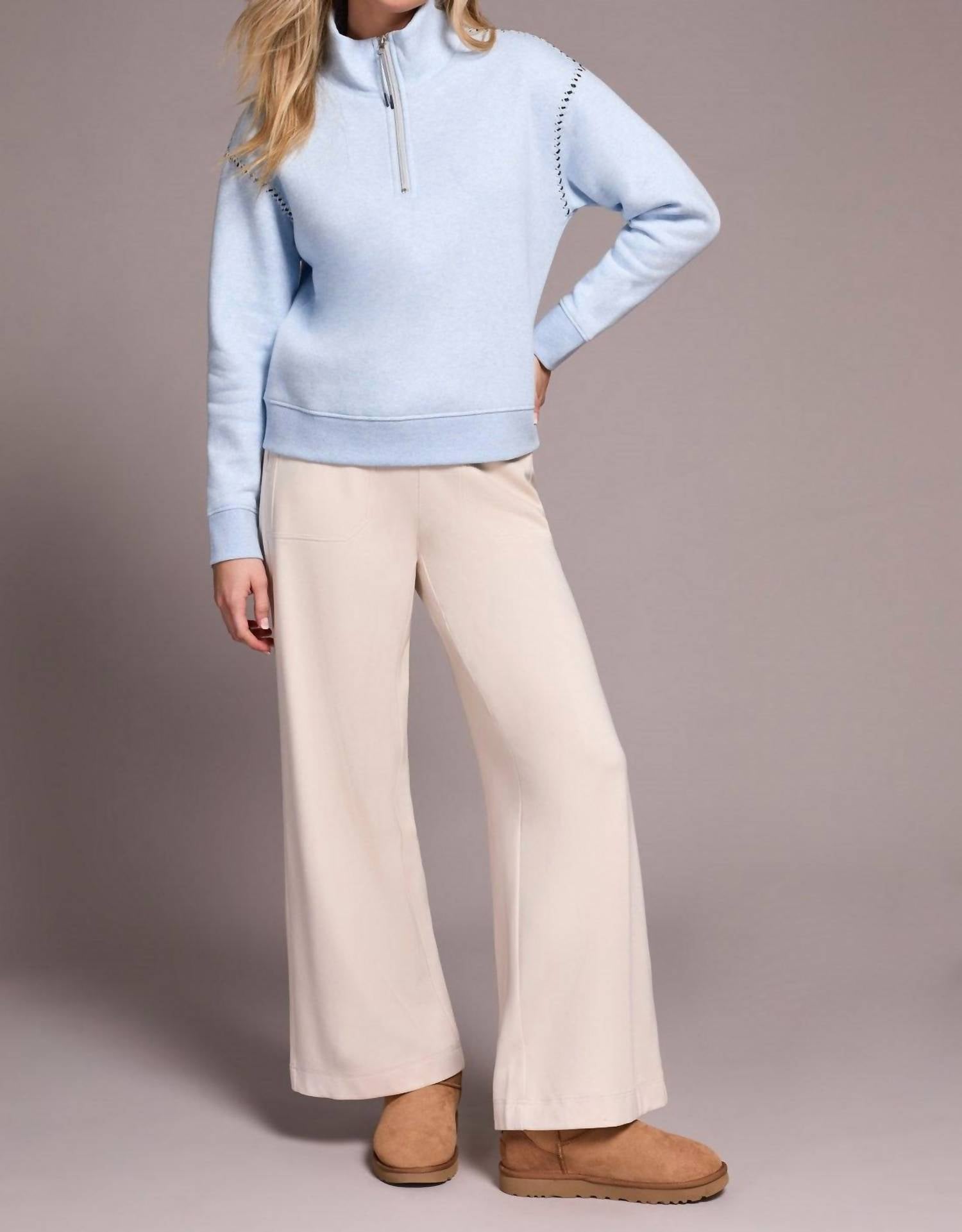 Tribal - Zip Funnel Neck Sweater