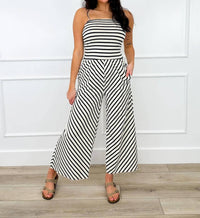 By Together - Cotton Blend Strapless Jumpsuit