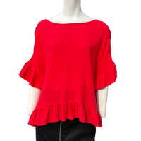 After Market - Red Flutter Top