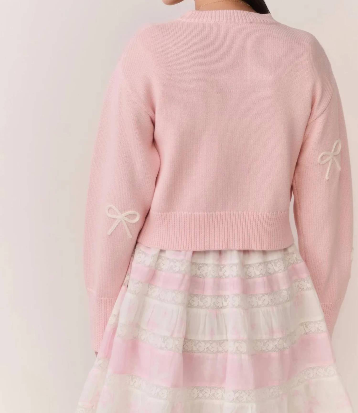 Loveshackfancy - Francette Cropped Knit Cardigan