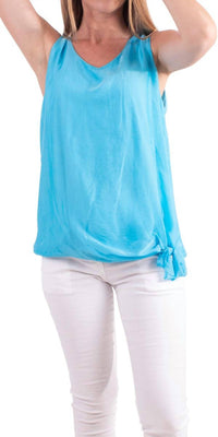 Gigi Moda - Paola Scoop Neck Silk Tank Top