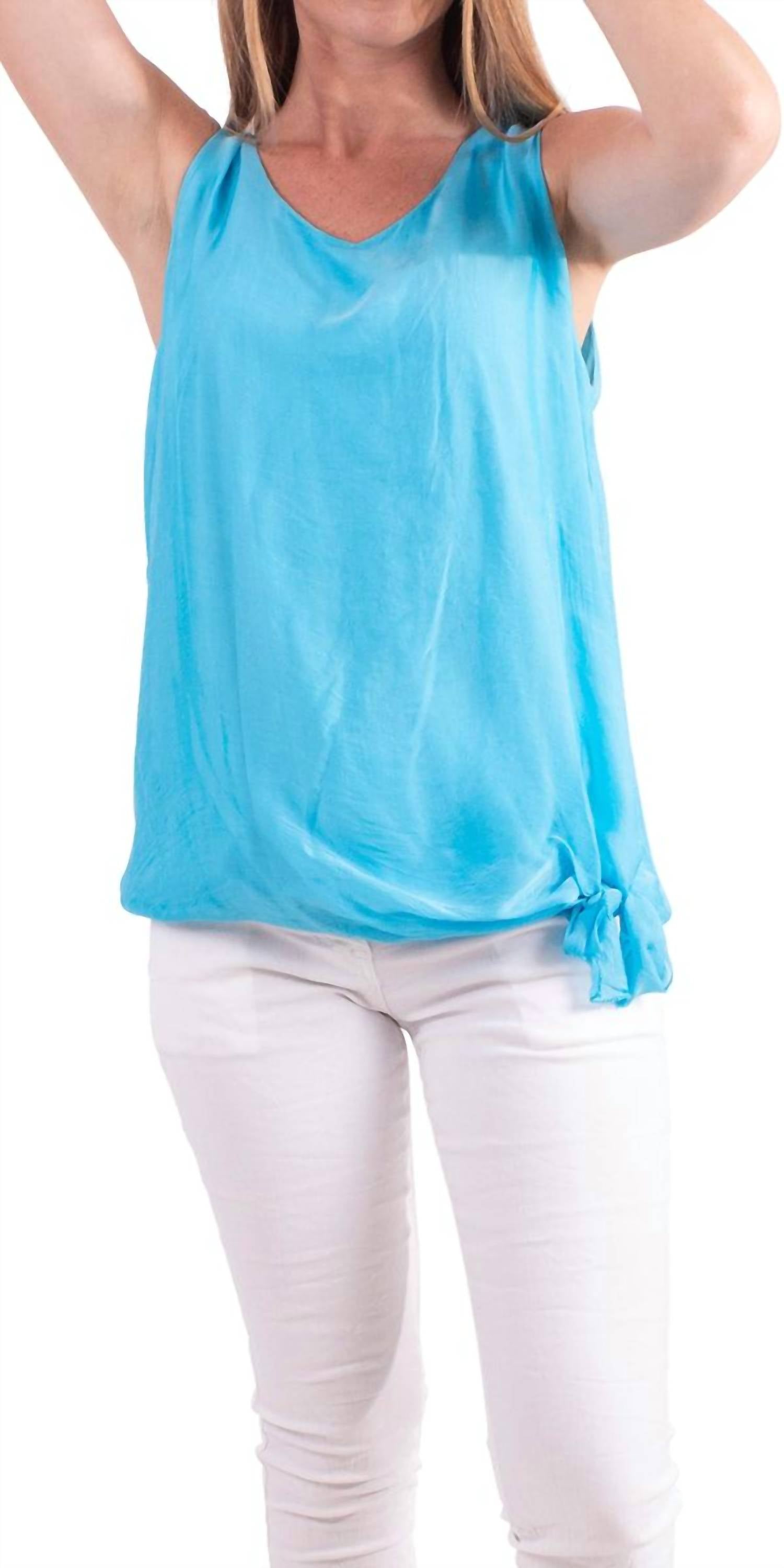 Gigi Moda - Paola Scoop Neck Silk Tank Top