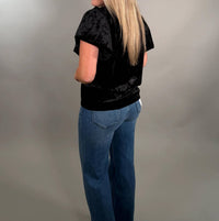 Ivy Jane - Flutter Sleeve Velvet Top