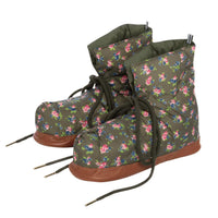 THE GREAT. Women's Down Quilted Slipper in cypress basin floral - women's shoe