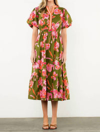 Thml - Puff Sleeve Flower Print Dress