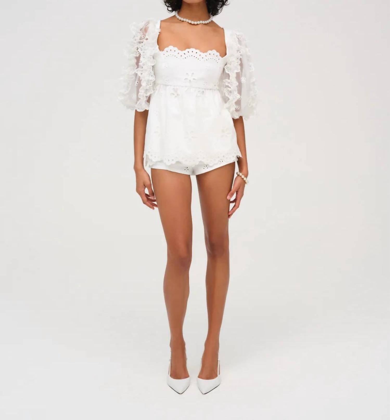 Lil Lemons By For Love And Lemons - Daisy Eyelet Top