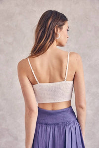 Idem Ditto - Front Ribbon Detailed Summer Cami Top