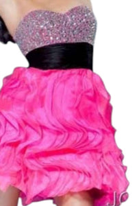 Jovani - Luxury Ruffled Mini Cocktail Dress