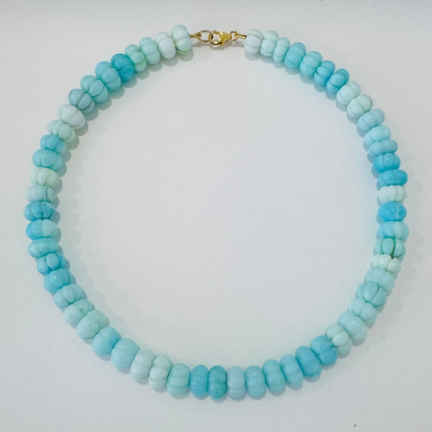 Theodosia - Women's Carved Shaded Opal Candy Necklace