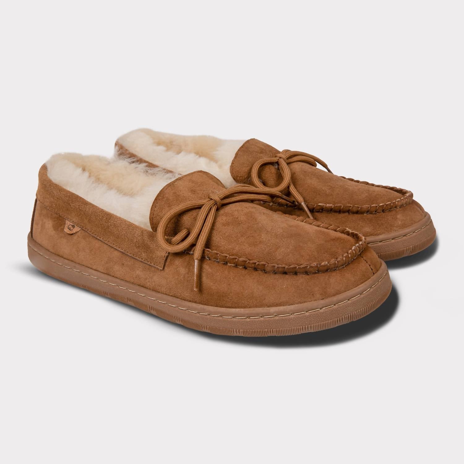 Lamo Men's Doubleface Sheepskin Moccasin in chestnut - men's loafer - view 6