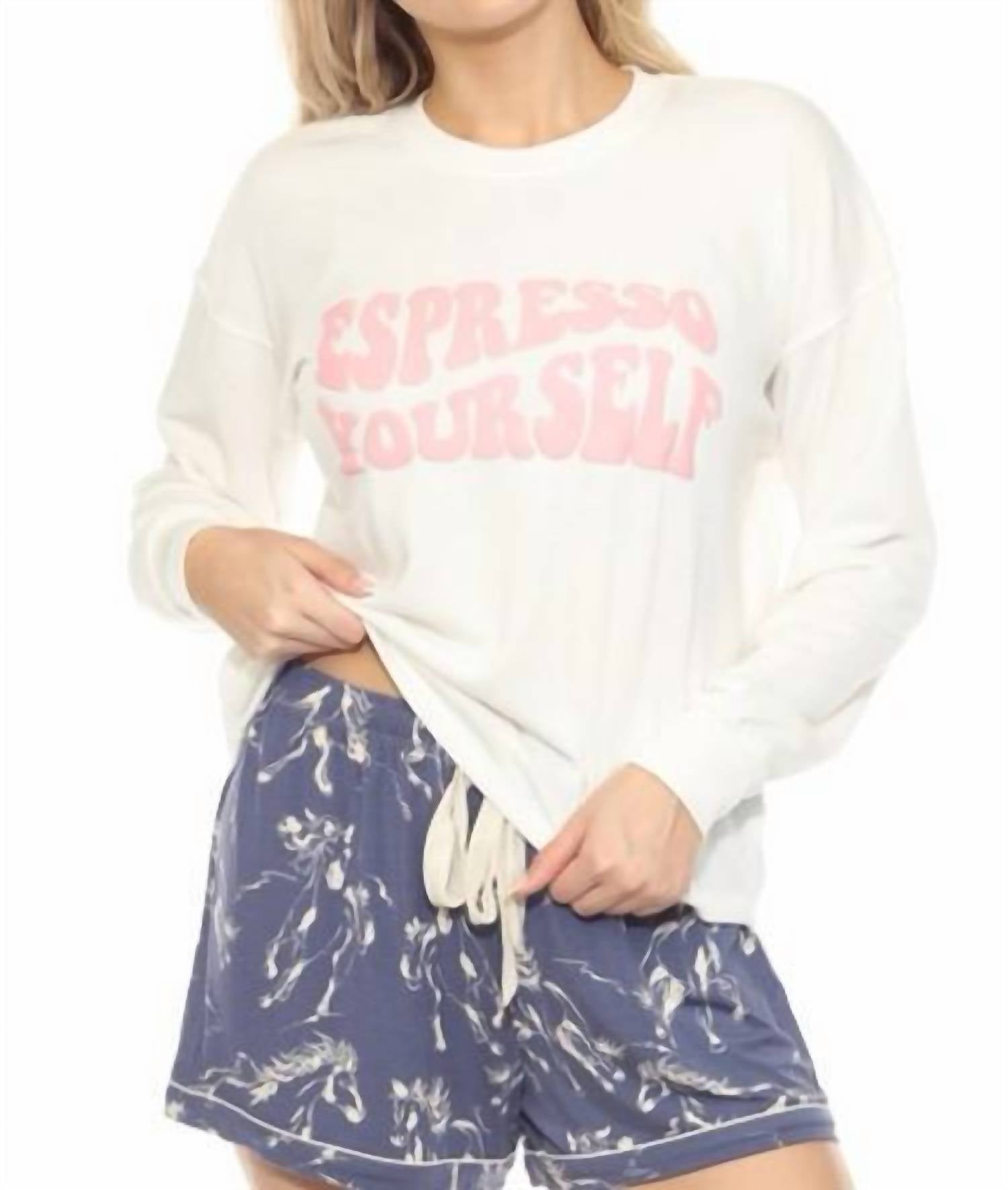 Pj Salvage - Espresso Yourself Flannels Long Sleeve Top