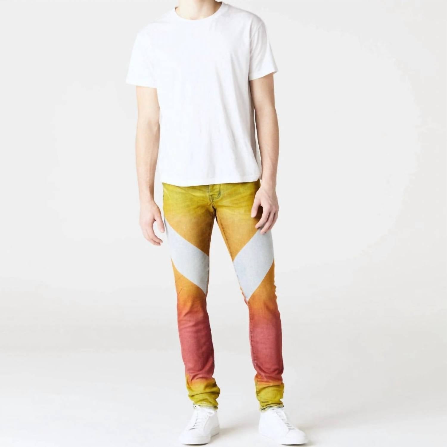 Purple Brand - Purple Brand Multi Bright Color Coated Diagonal Jean