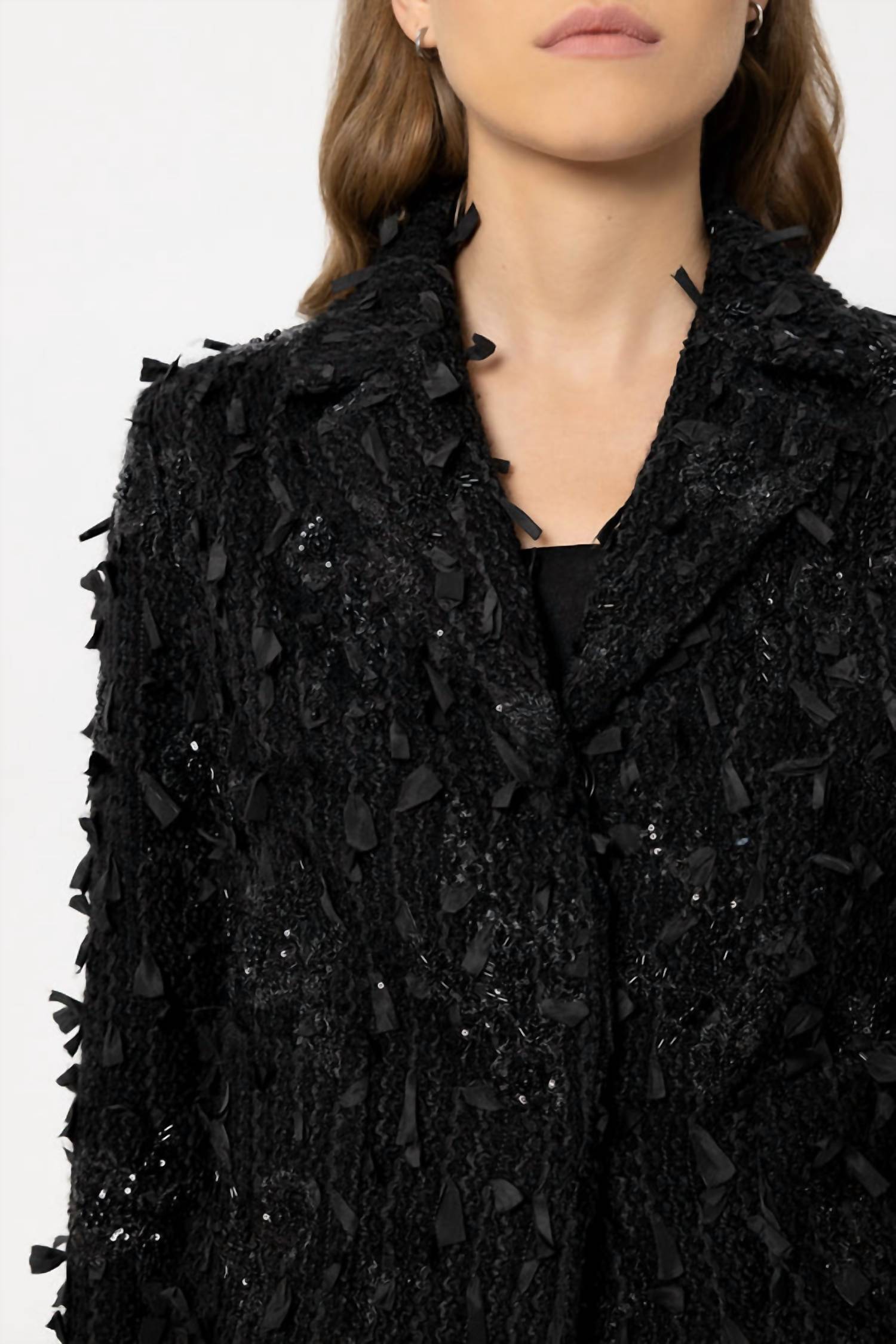 Luisa Cerano - Women's Glam Drop Tweed Blazer