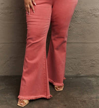 Risen - Bailey High Waist Side Slit Flare Jeans