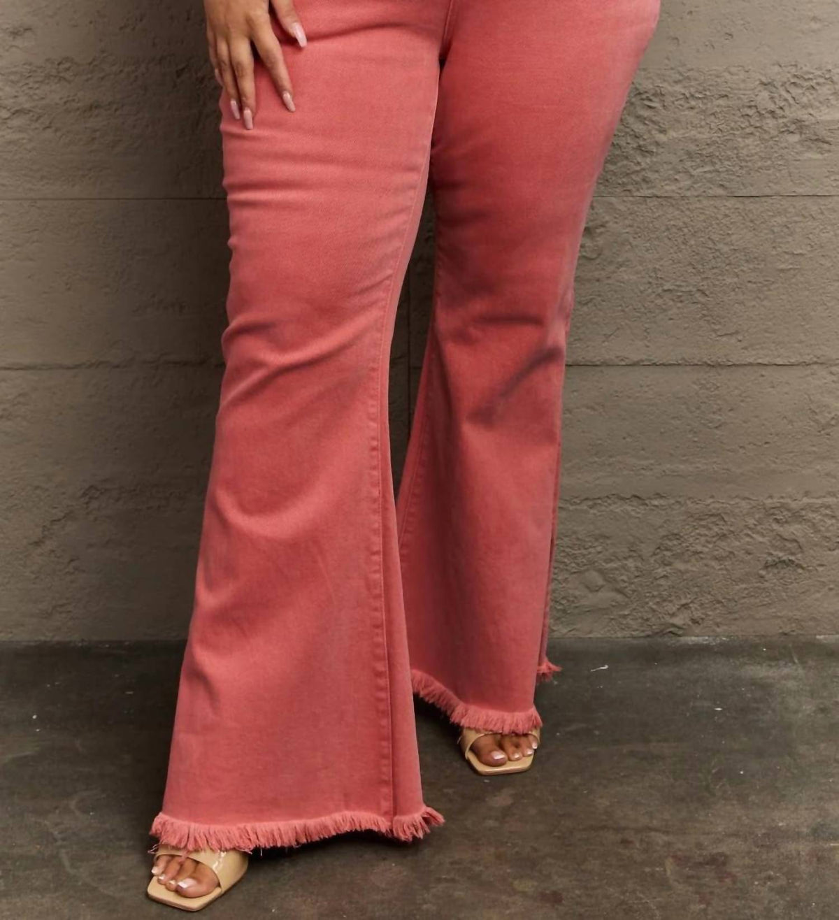 Risen - Bailey High Waist Side Slit Flare Jeans