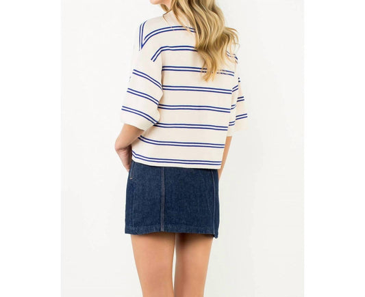 Thml - Short Sleeve Striped Knit Top