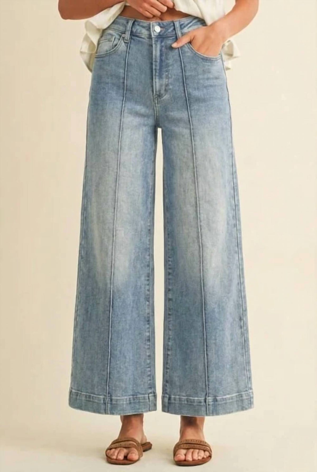 Anniewear - Stretch Wide Leg Jeans