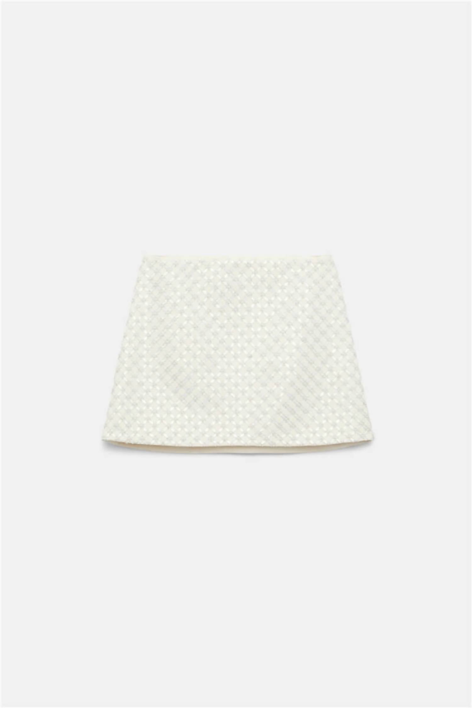 DOROTHEE SCHUMACHER Sparkling Statement Mini Skirt in pearl - women's skirt - view 6