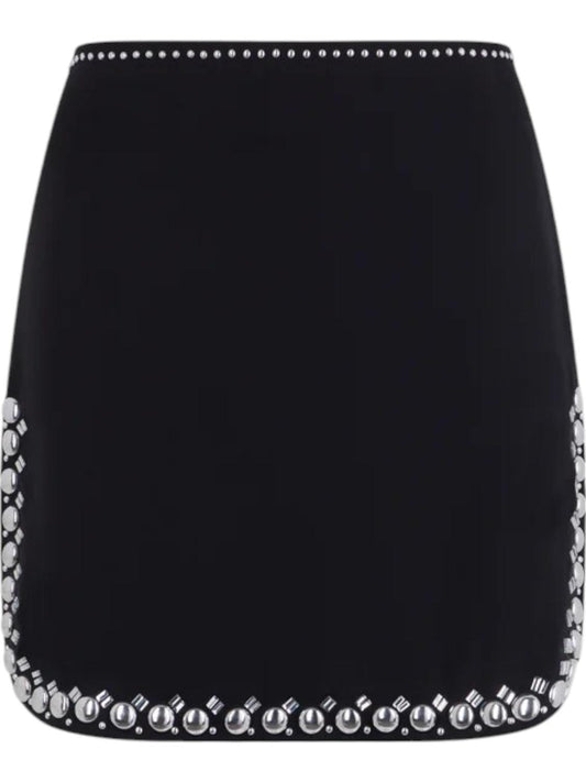 Rabanne - Women's Satin Mini Skirt with Details