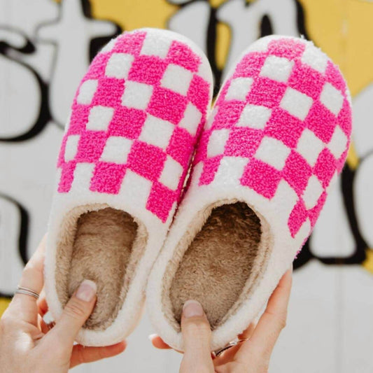 Katydid - Women's Checkered Pattern Slippers