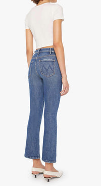 Mother Hustler High-rise Flare Ankle Jeans in bending the rules - women's pants - alternate view