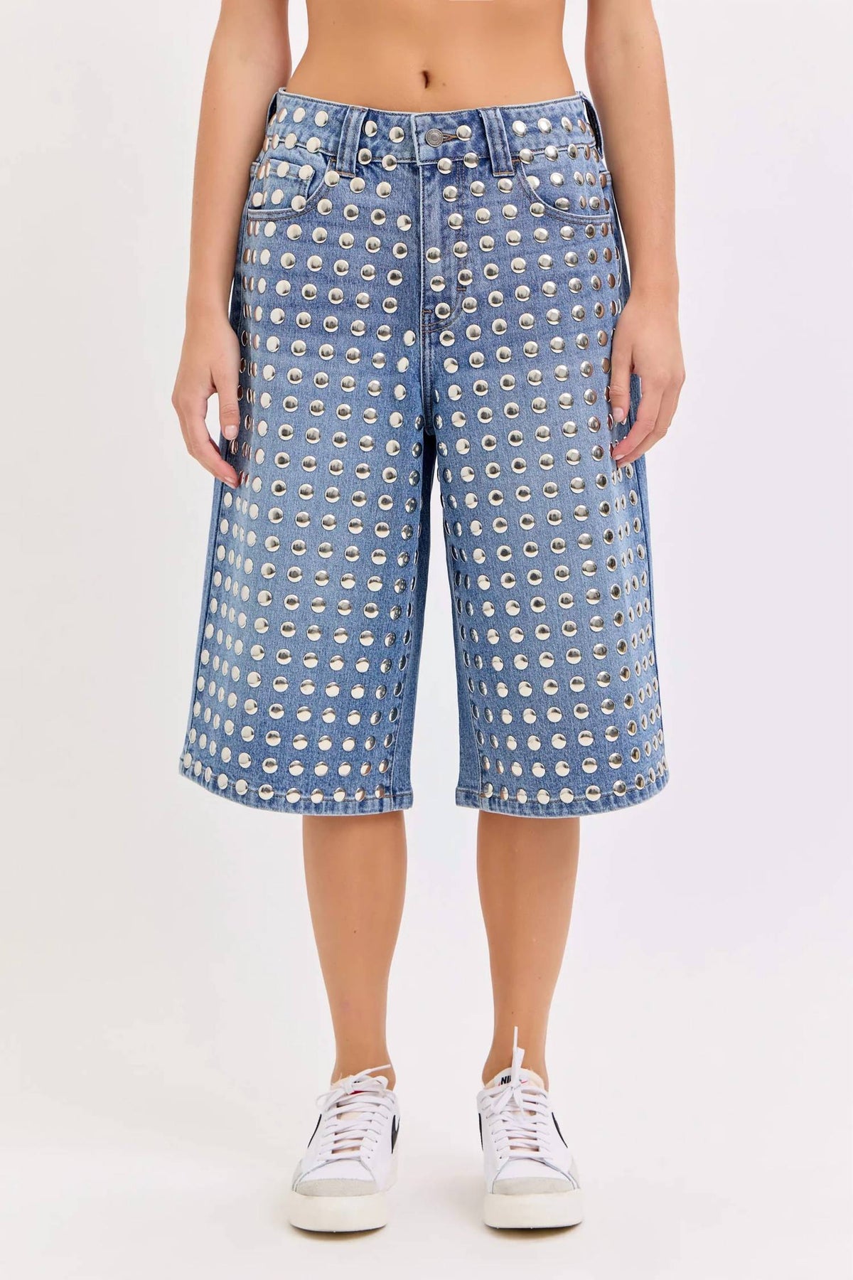 Cello - Vex Studded Bermuda Shorts