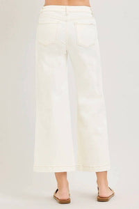 Risen - Mackie Mid Rise Flower Crop Jeans