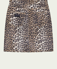 Ganni - Foil Print Denim Skirt